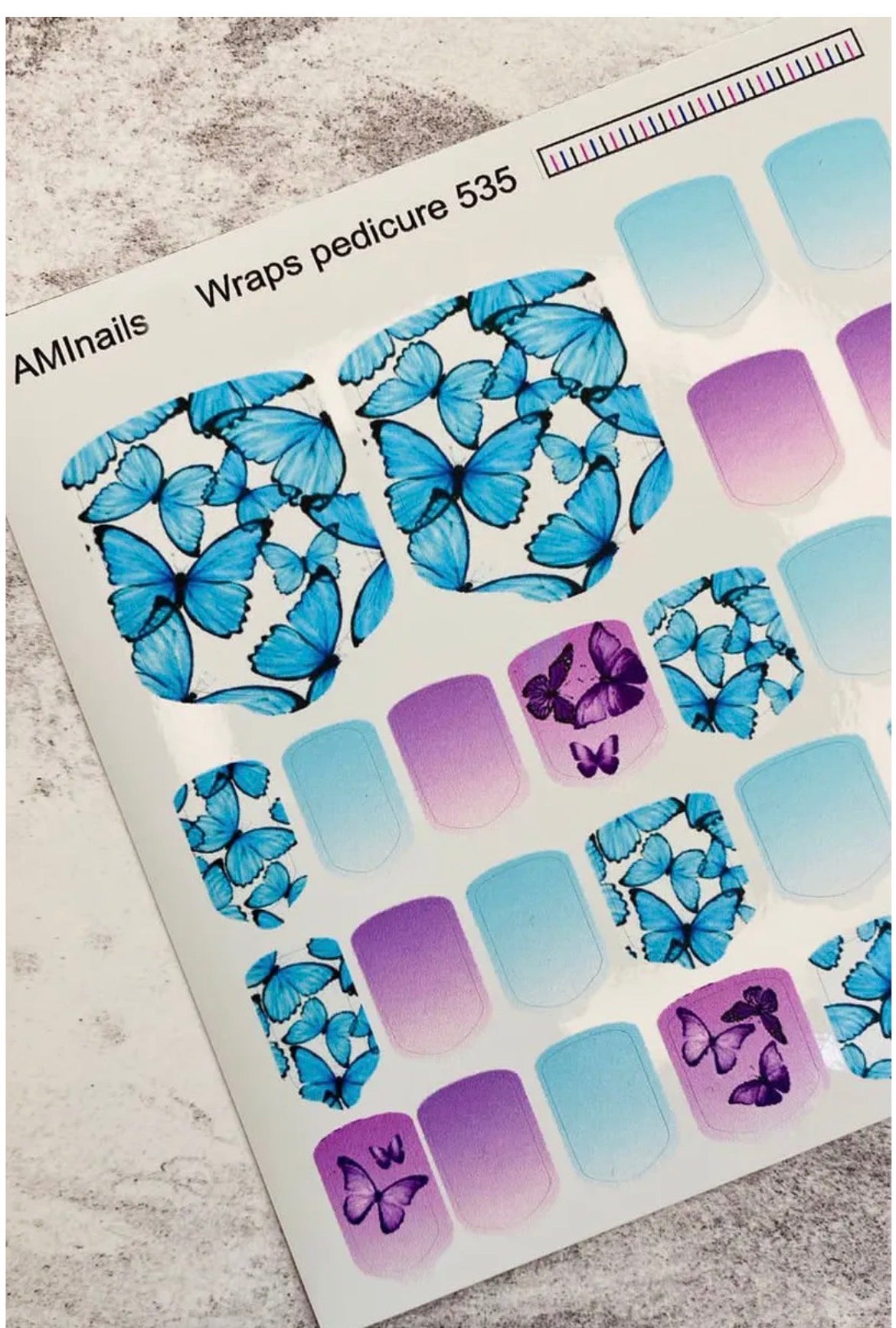 Aminails Pedicure Nail Wraps – Self-Adhesive Pedicure Stickers | NailProUSA