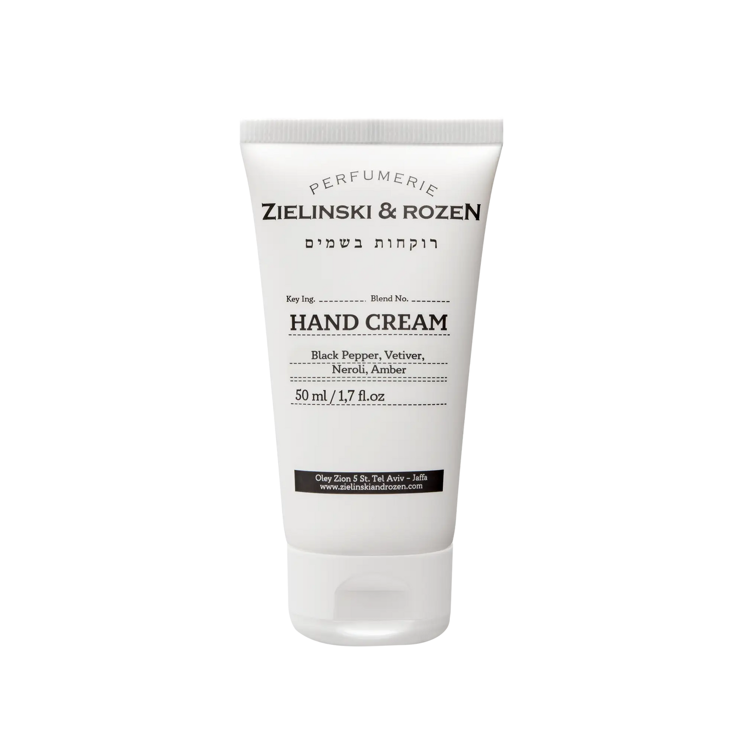 Zielinski & Rozen Hand Cream Black Pepper Vetiver Neroli Amber – 50ml Moisturizing Hand Cream | NailProUSA