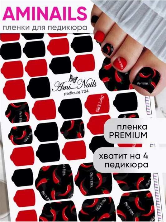 Aminails Pedicure Nail Wraps – Self-Adhesive Pedicure Stickers | NailProUSA