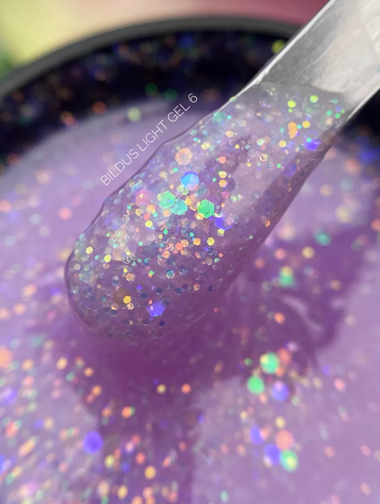 Bildus Light Gel №6 – 15ml Builder Gel with Chameleon Flakes | NailProUSA