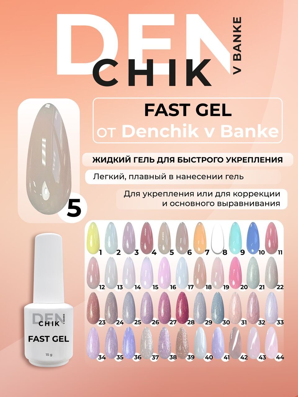 Fast Gel №5 – 15ml Liquid Builder Gel | NailProUSA