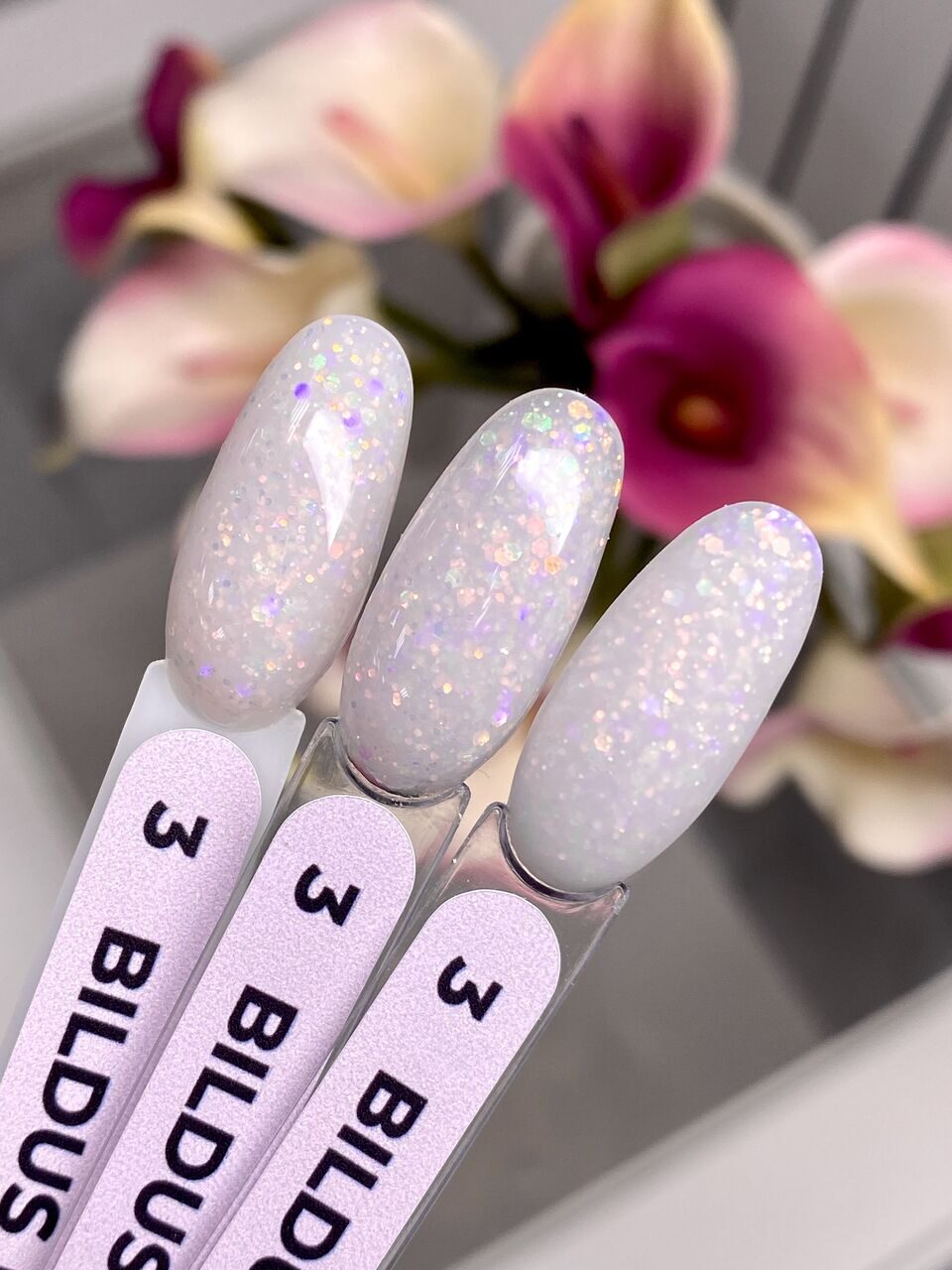 Bildus Light Gel №3 – 15ml Builder Gel with Chameleon Flakes | NailProUSA