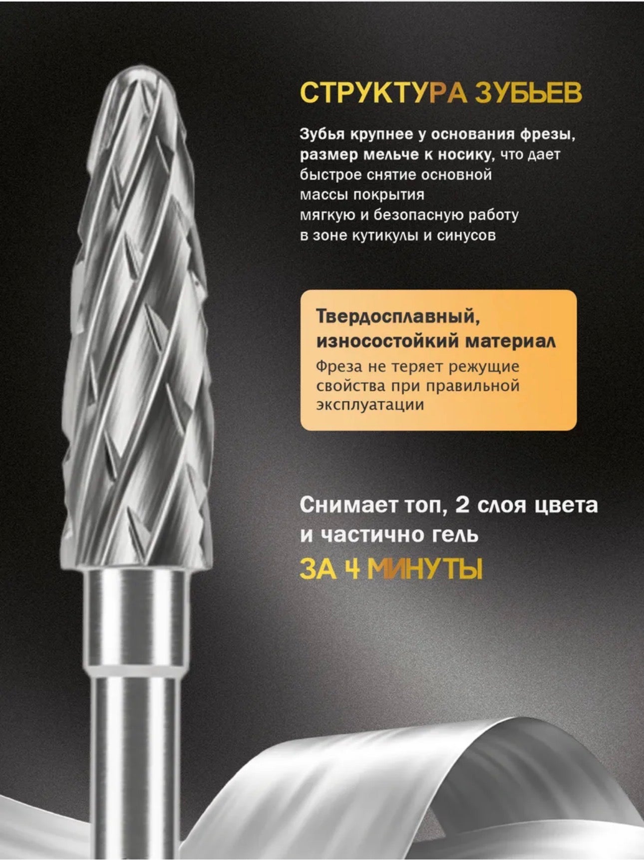 Sarkisian PRO Carbide Nail Drill Bit – Ultra Fast Removal Bit | NailProUSA