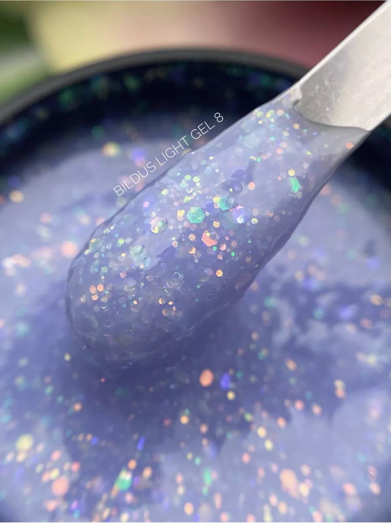 Bildus Light Gel №8 – 15ml Builder Gel with Chameleon Flakes | NailProUSA