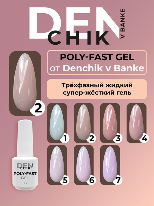 Poly-Fast Gel №2 – 15ml Liquid Acrylic-Based Builder Gel | NailProUSA