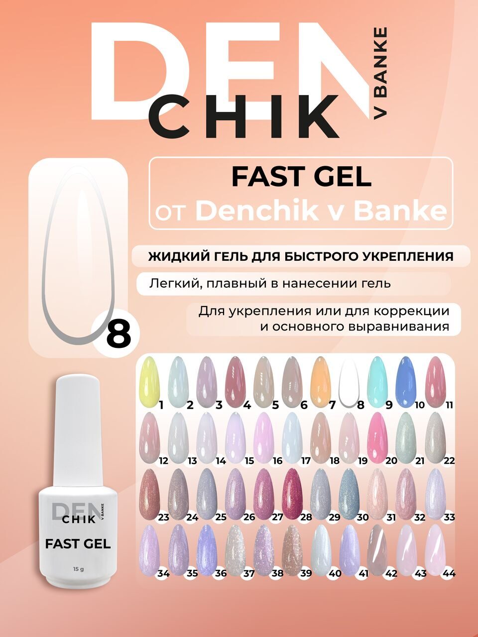 Fast Gel №8 – 15ml Liquid Builder Gel | NailProUSA