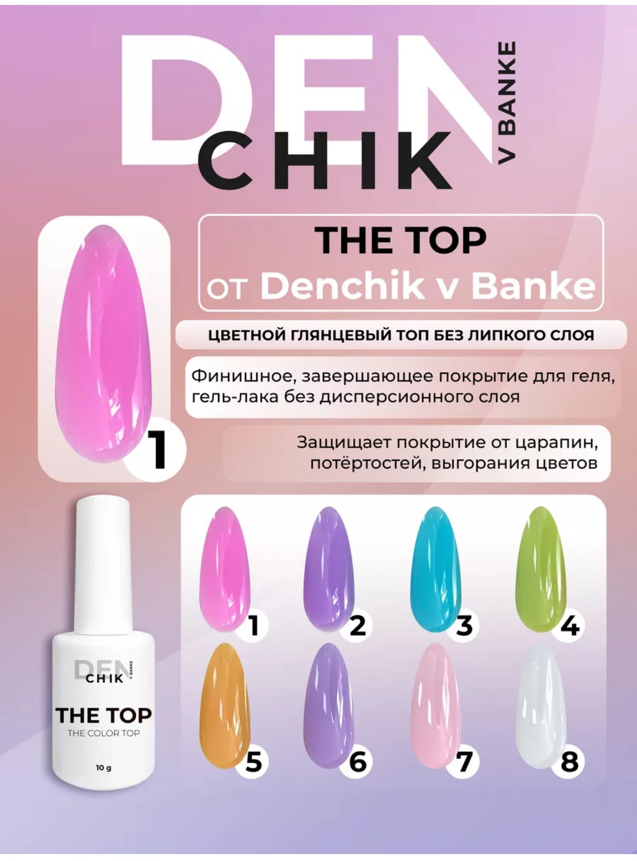 The Top №1 – 10ml Colored Gloss Top Coat | NailProUSA