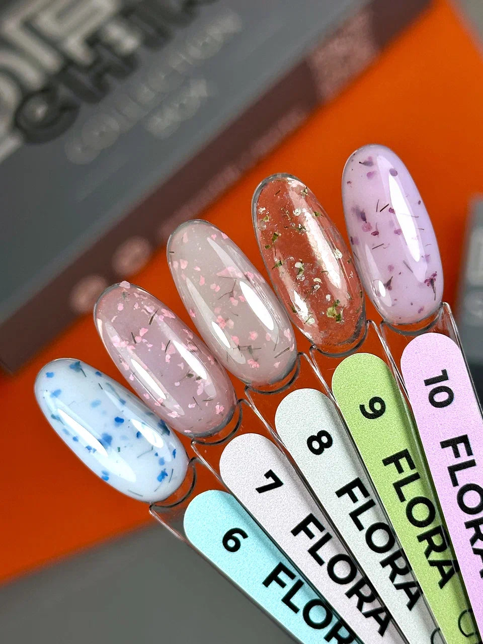 Flora Gel №10– 15 ml Builder Gel with Dried Flowers | NailProUSA