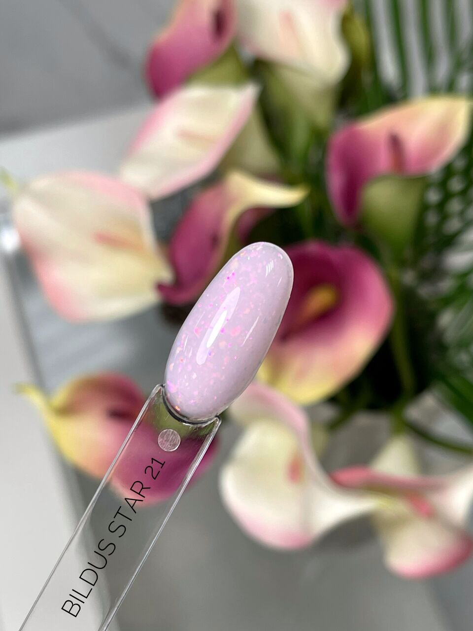 Bildus Star Gel №21 – 15ml Builder Gel with Chameleon Flakes | NailProUSA