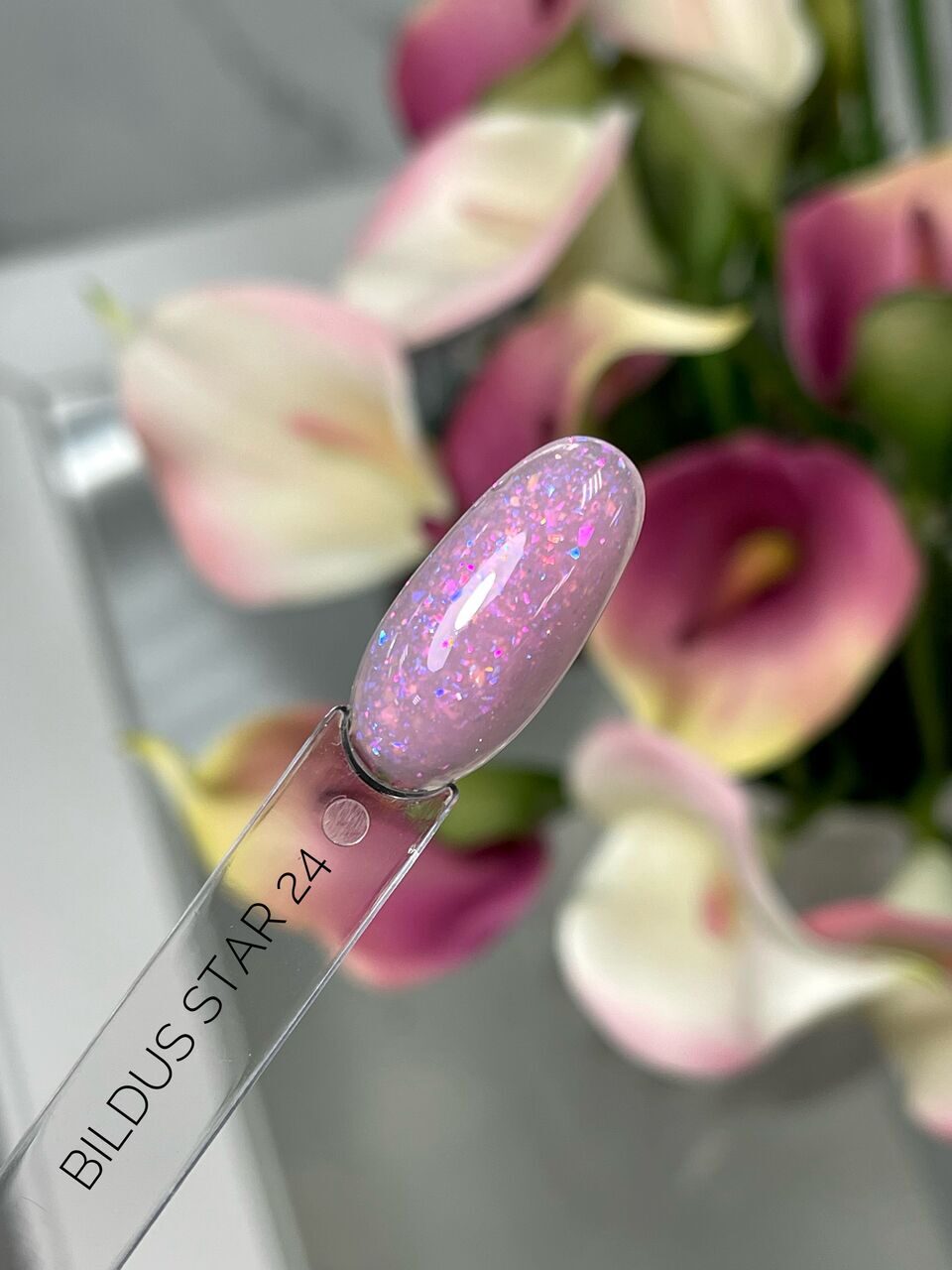 Bildus Star Gel №24 – 15ml Builder Gel with Chameleon Flakes | NailProUSA