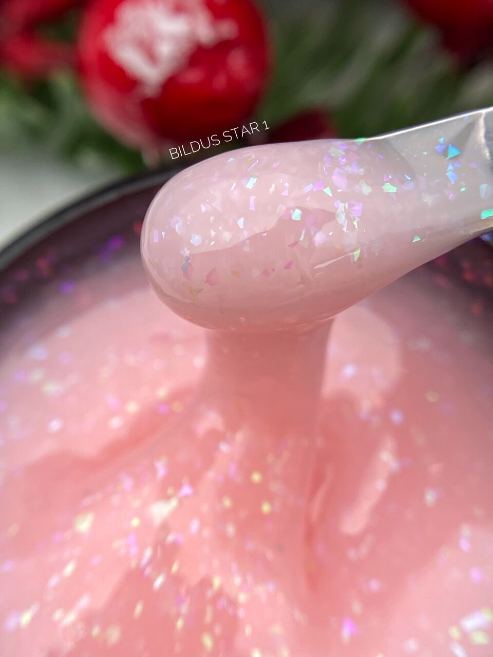 Bildus Star Gel №1 – 15ml Builder Gel with Chameleon Flakes | NailProUSA