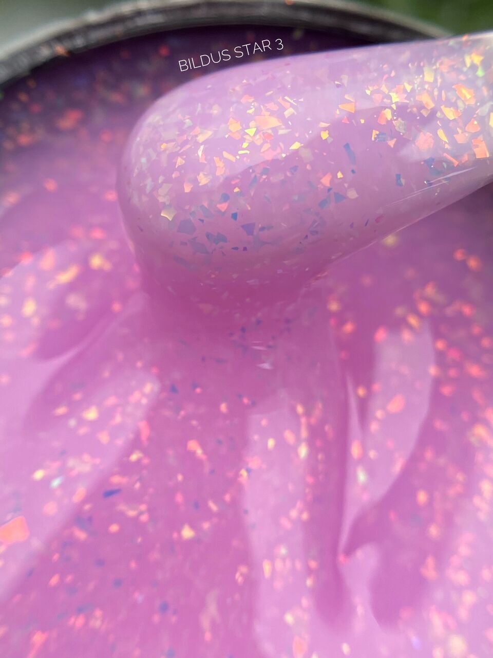 Bildus Star Gel №3 – 15ml Builder Gel with Chameleon Flakes | NailProUSA