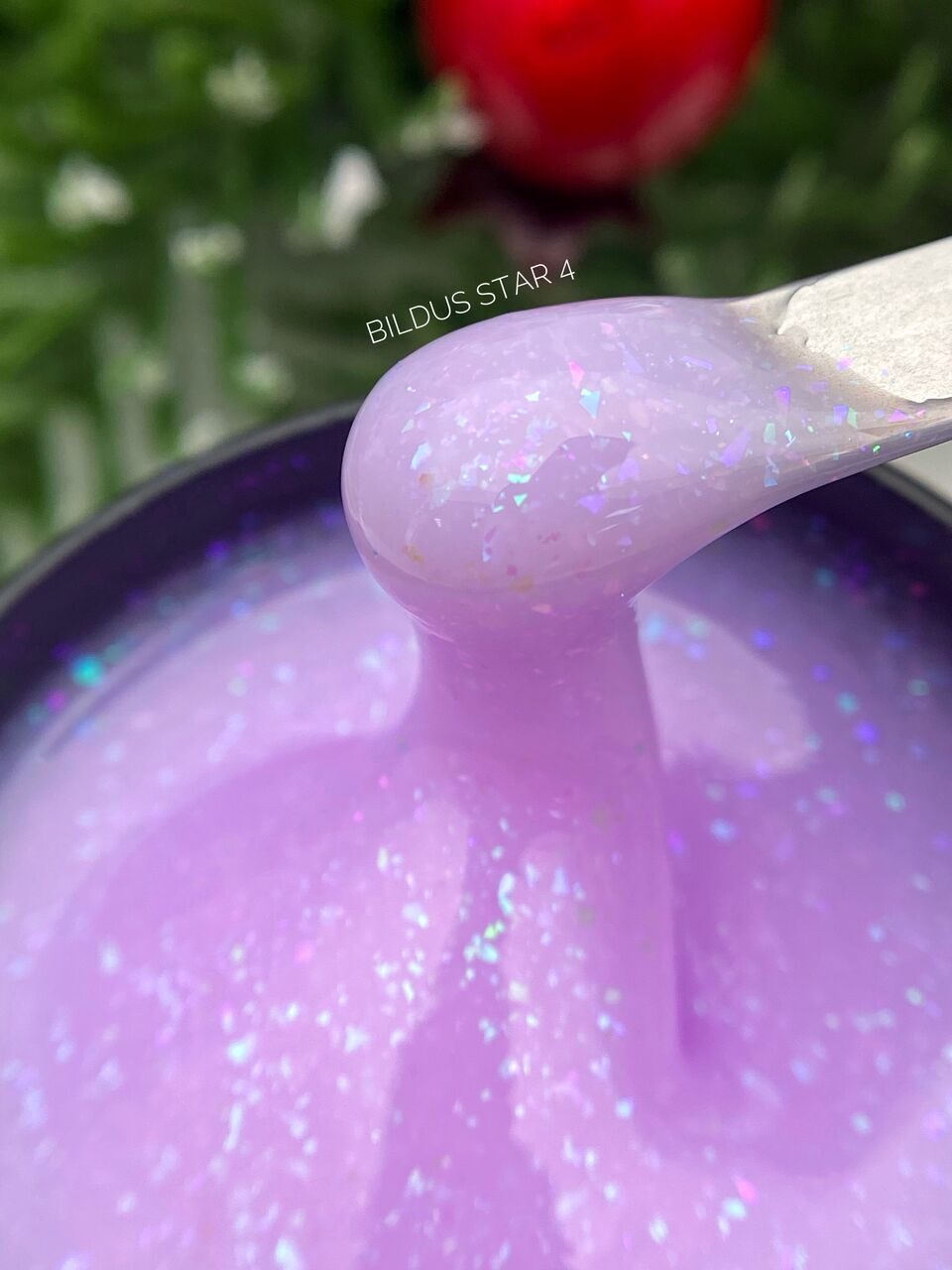 Bildus Star Gel №4 – 15ml Builder Gel with Chameleon Flakes | NailProUSA