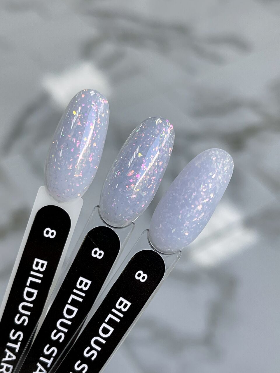 Bildus Star Gel №8 – 15ml Builder Gel with Chameleon Flakes | NailProUSA