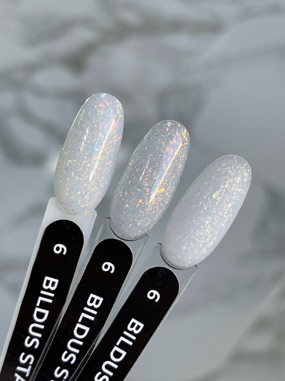 Bildus Star Gel №6 – 15ml Builder Gel with Chameleon Flakes | NailProUSA